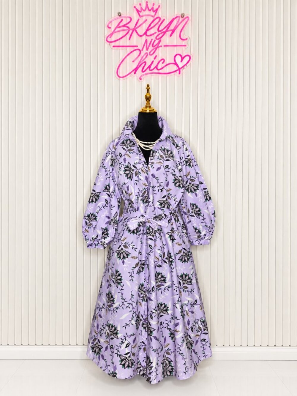 Charter Club Lavender Floral Button-Front Dress – Women's XL | 100% Cotton